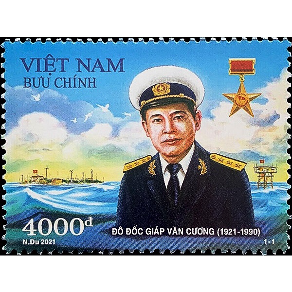 Tem sưu tập MS 1149 Tem Việt Nam Kỷ niệm 100 năm sinh Đô đốc Giáp Văn Cương (1921-1990) 2021