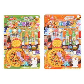 Vỉ đồ chơi thức ăn nhanh kèm bánh pizza và đầu bếp 539-41