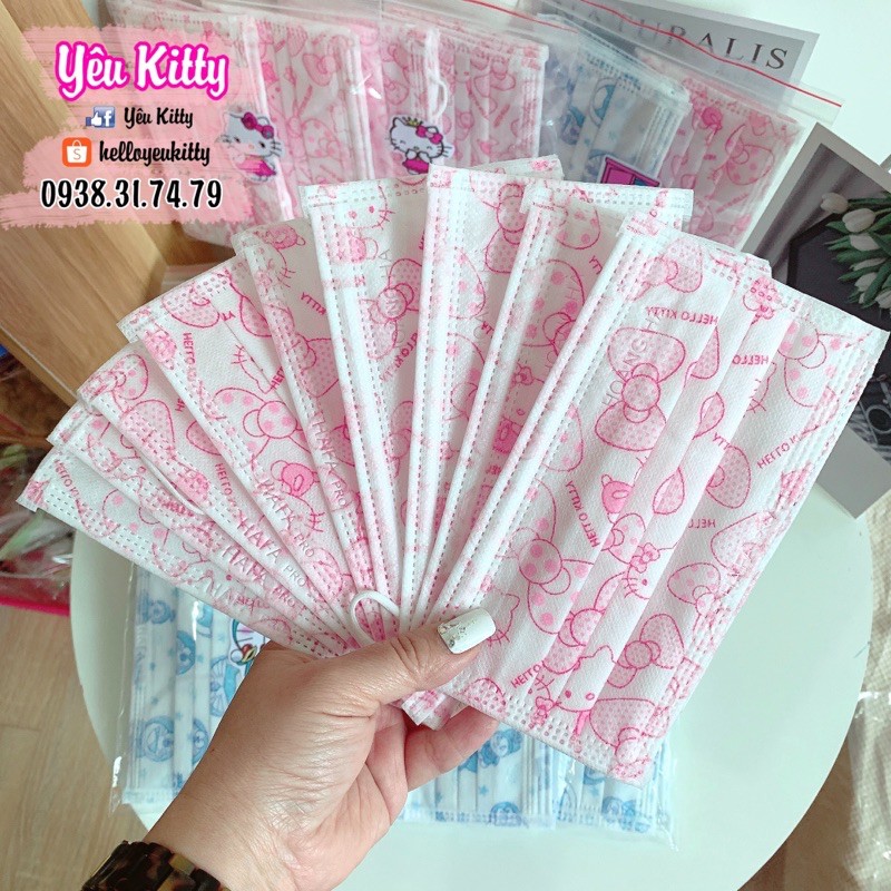GÓI 10 KHẨU TRANG DORAEMON HELLO KITTY | BigBuy360 - bigbuy360.vn
