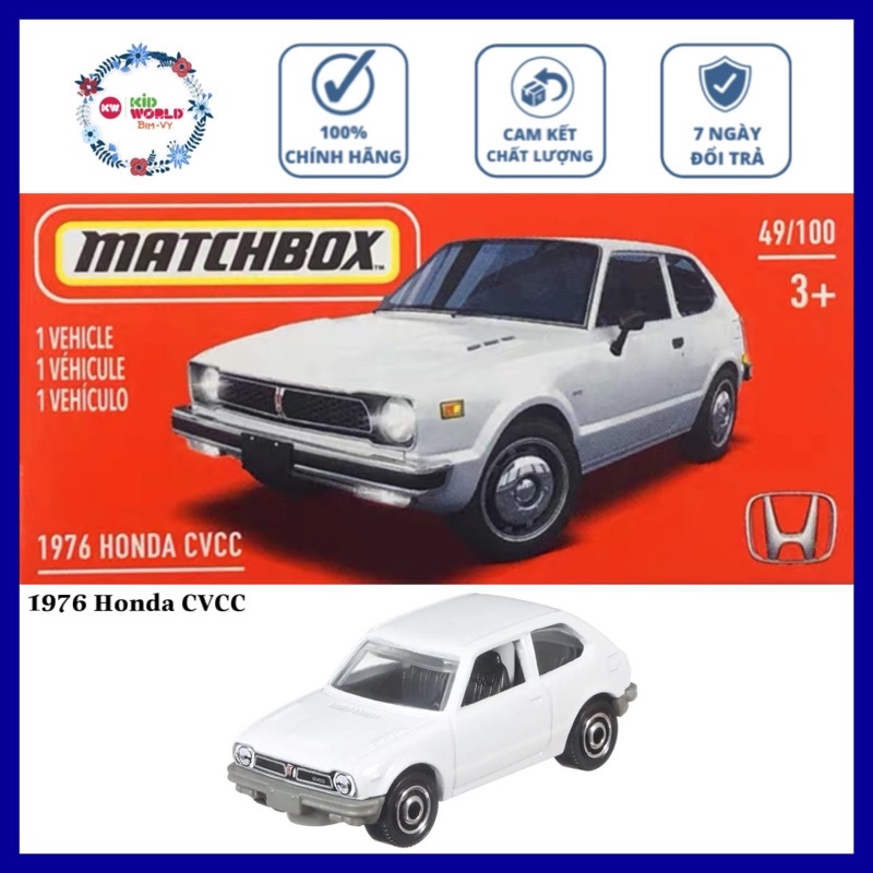 Xe mô hình Matchbox Box 1976 Honda CVCC 49/100.