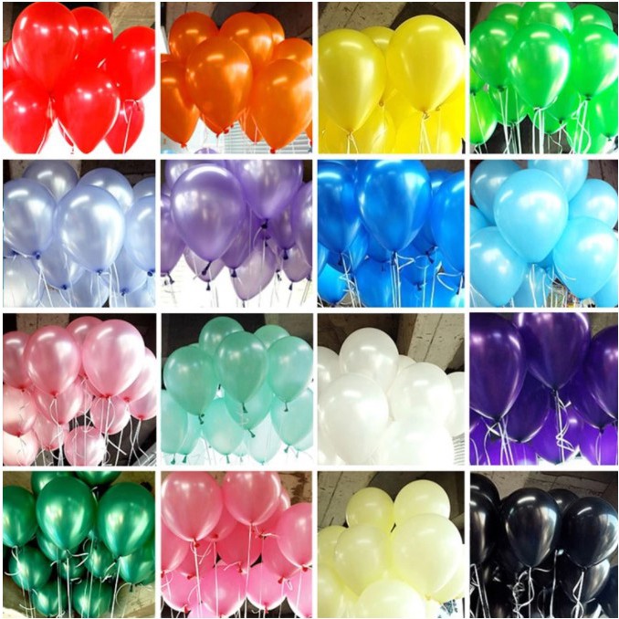 Bong Bóng Nhũ Cao su tròn 10 inch  Bong bong trang trí sinh nhật  Phụ kiện trang trí sinh nhật, trang trí đám cưới