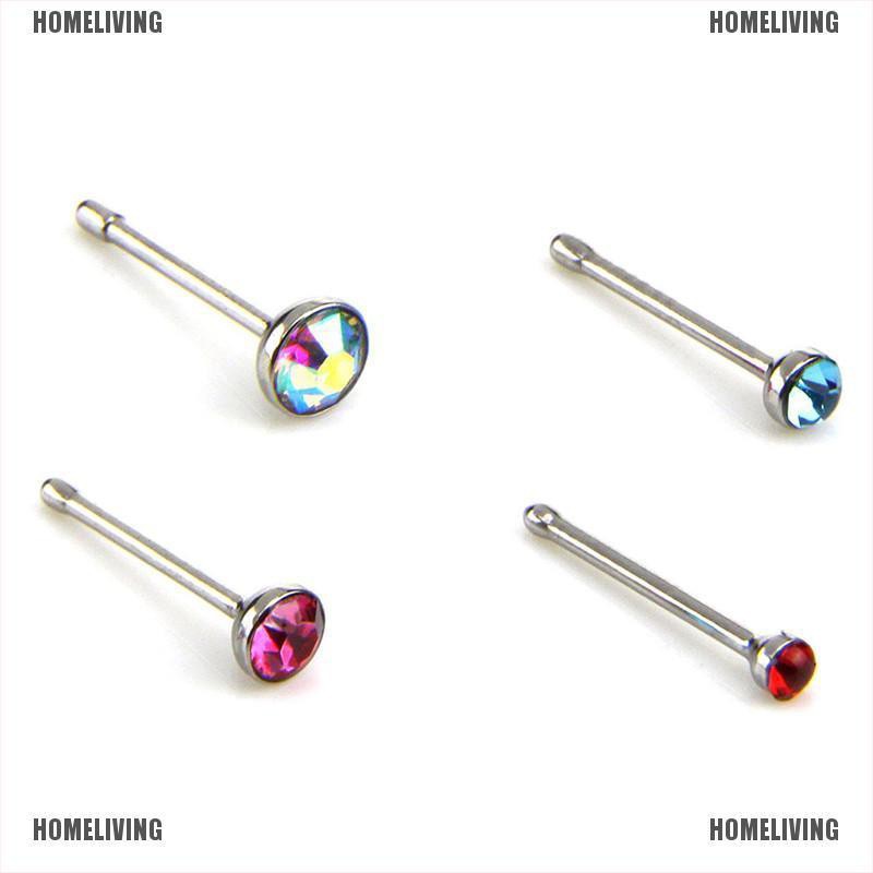 Set 60 Khuyên Mũi Bằng Thép Không Gỉ Đính Đá Cá Tính