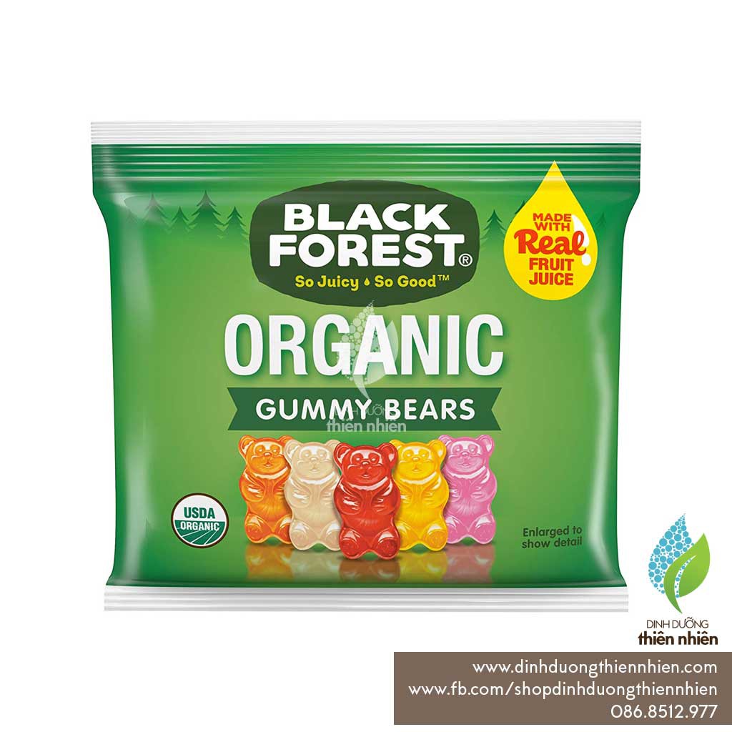 Kẹo Dẻo Hữu Cơ Hình Gấu Black Forest Organic Gummy Bears