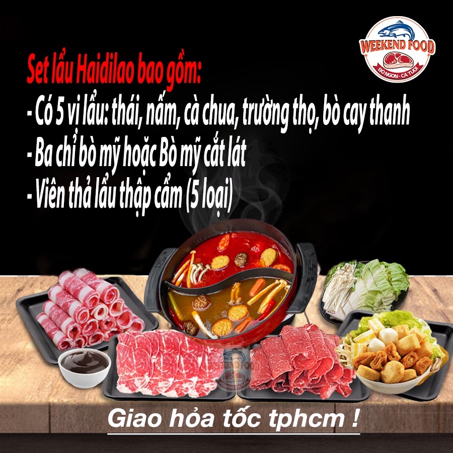 [COMBO 5-10 NGƯỜI ĂN] Set lẩu Haidilao (lẩu hongkong) - NGON BỔ RẺ) - QUÀ TẶNG NƯỚC NGỌT