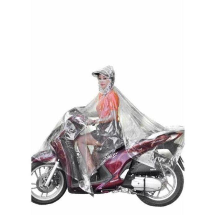 Áo mưa trong suốt 1 và 2 đầu có khẩu trang dày dặn [Tổng kho đồ gia dụng - Minh Châu]