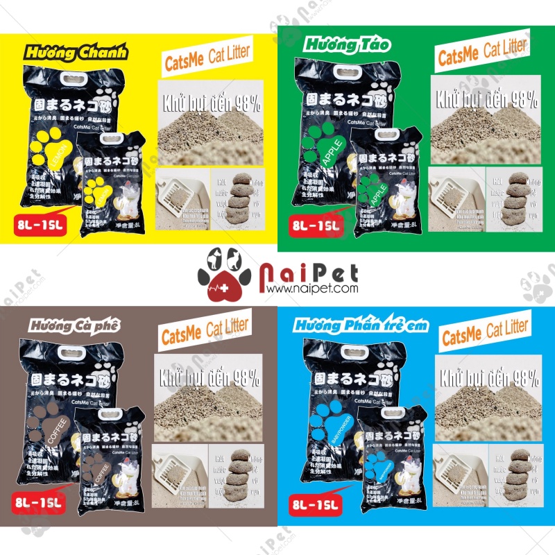 Cát Vệ Sinh Cát Đất Sét Nhật Đen Cat Litter 8L CDS001