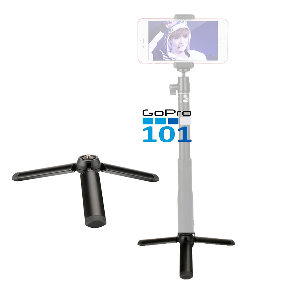Chân đế tripod mini gấp gọn bằng hợp kim nhôm có ốc 1/4'' cho máy ảnh, Gimbal, GoPro