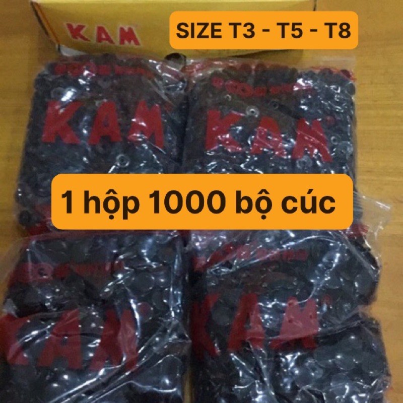 1 hộp 1000 bộ cúc KAM chính hãng các size, màu đen và trắng [ NOON FASHION]