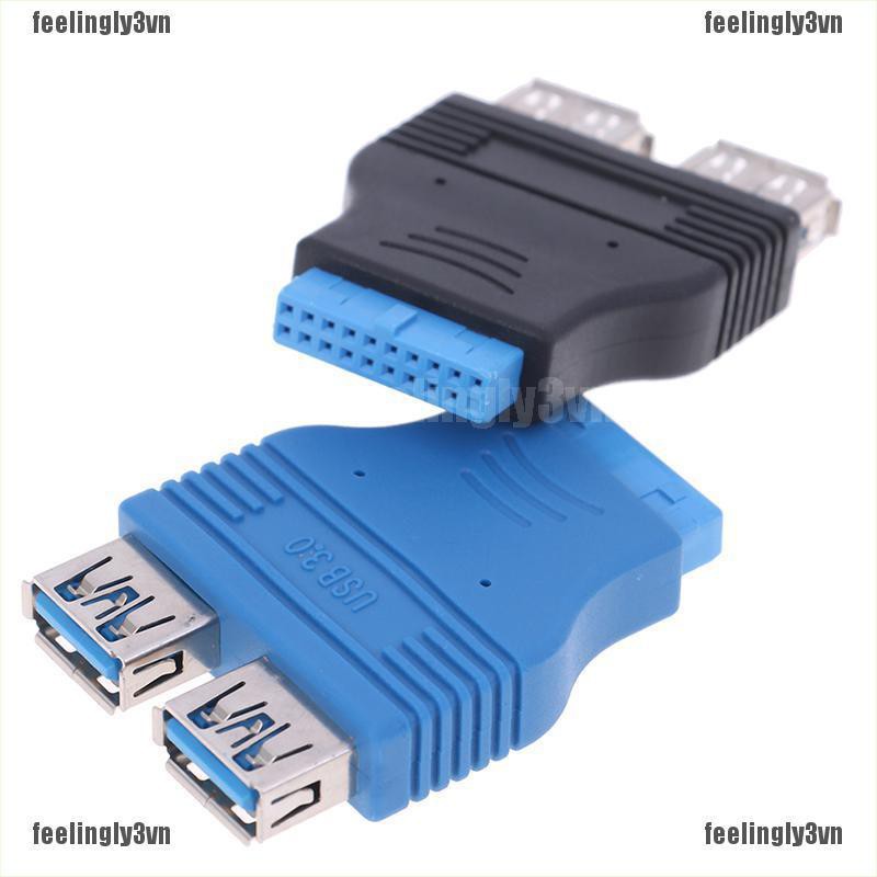 ❤ADA❤ Cáp 2 cổng USB 3.0 kết nối 20 pin bo mạch chủ TO
