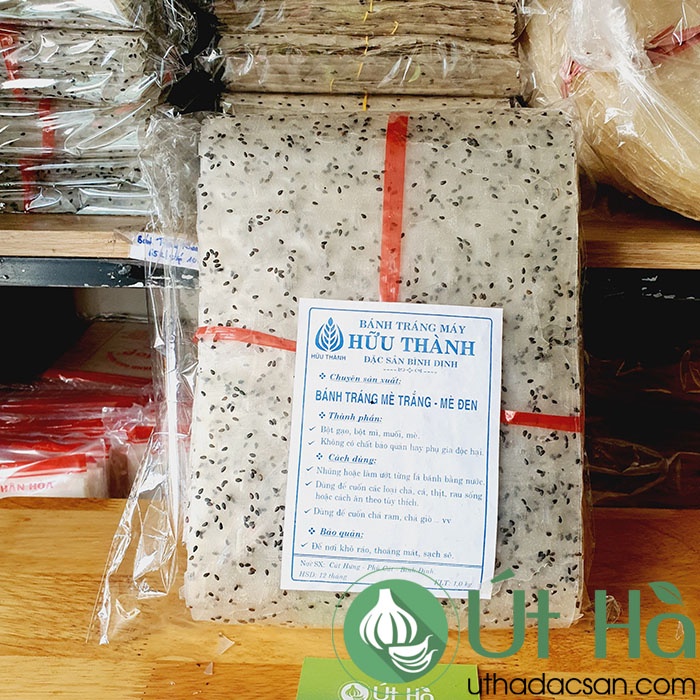 Bánh Tráng Cuốn Gạo Mè Hữu Thành Bình Định Sấp 1Kg Dẻo Ngon Không Dính - Út Hà Đặc Sản