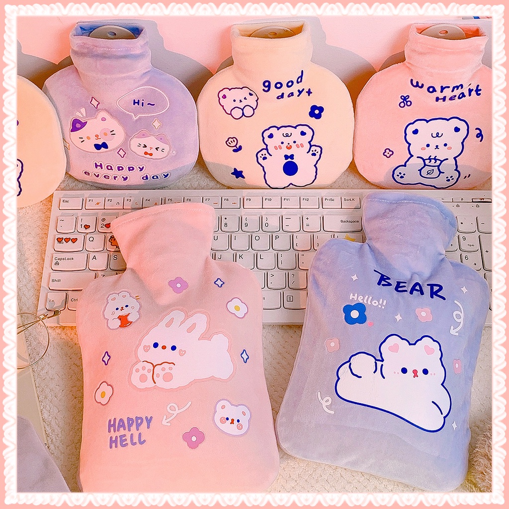 [Hàng mới về] Túi chườm nước nóng làm bằng cao su tự nhiên giữ ấm tay chân