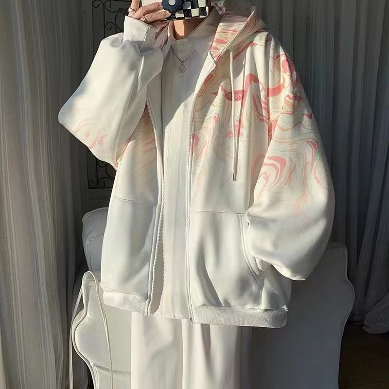 Áo Khoác Hoodie Nam Dáng Rộng In Họa Tiết Thời Trang Hàn Quốc Cho Cặp Đôi áo khoác hoodie cặp áo khoác hoodie nam form rộng áo khoác bomber nữ