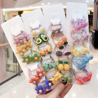 Set 10 dây buộc tóc cute cho bé gái BT 02