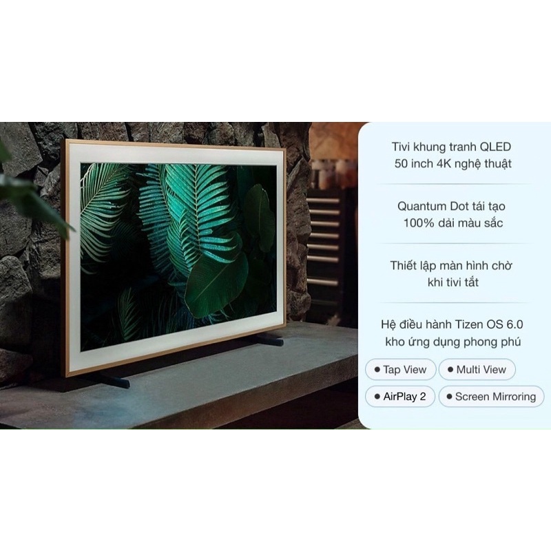 Smart Tivi khung tranh The Frame QLED Samsung 4K 50 inch QA50LS03A