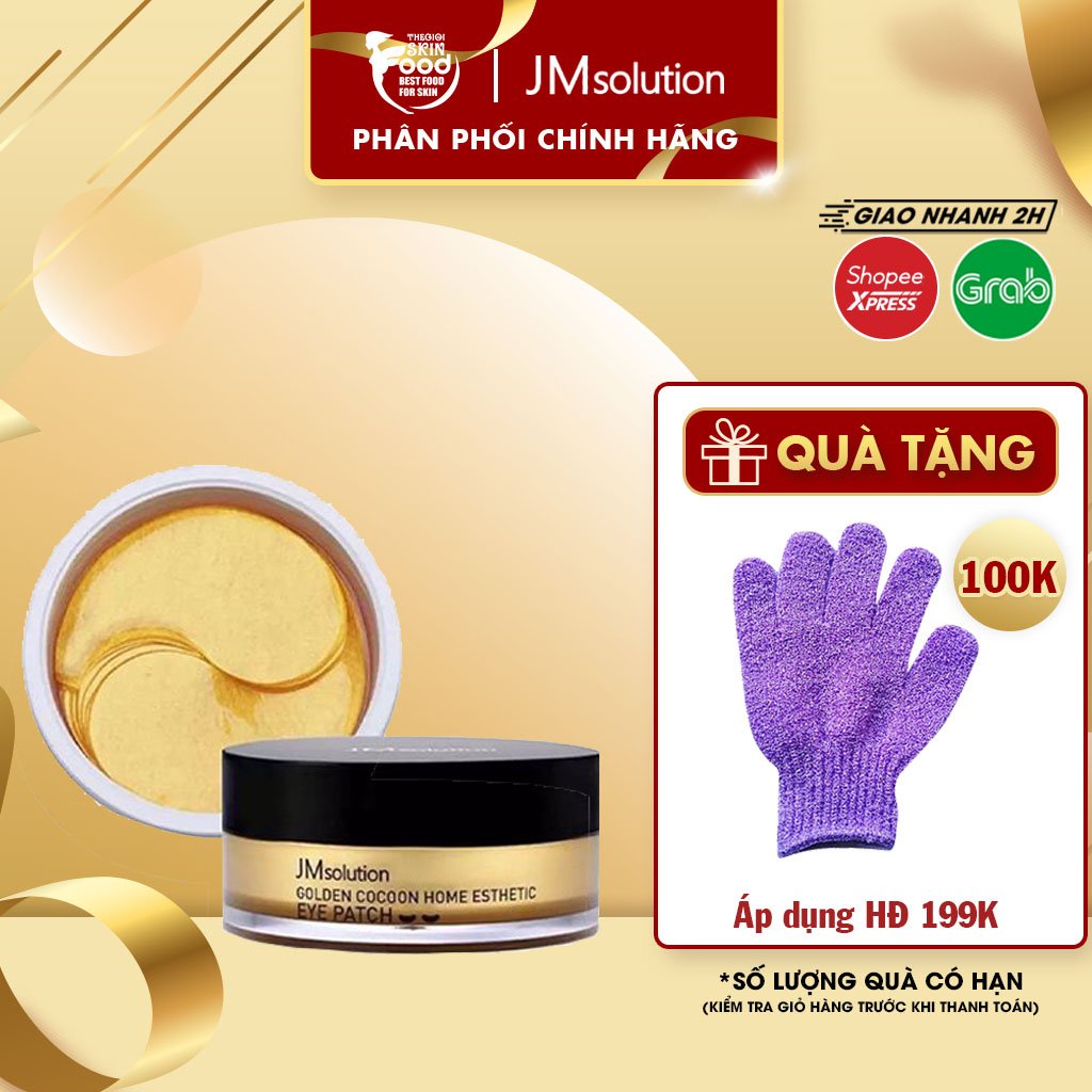 Mặt Nạ Mắt Kén Tằm Cải Thiện Nếp Nhăn, Chống Lão Hóa Jmsolution Golden Cocoon Home