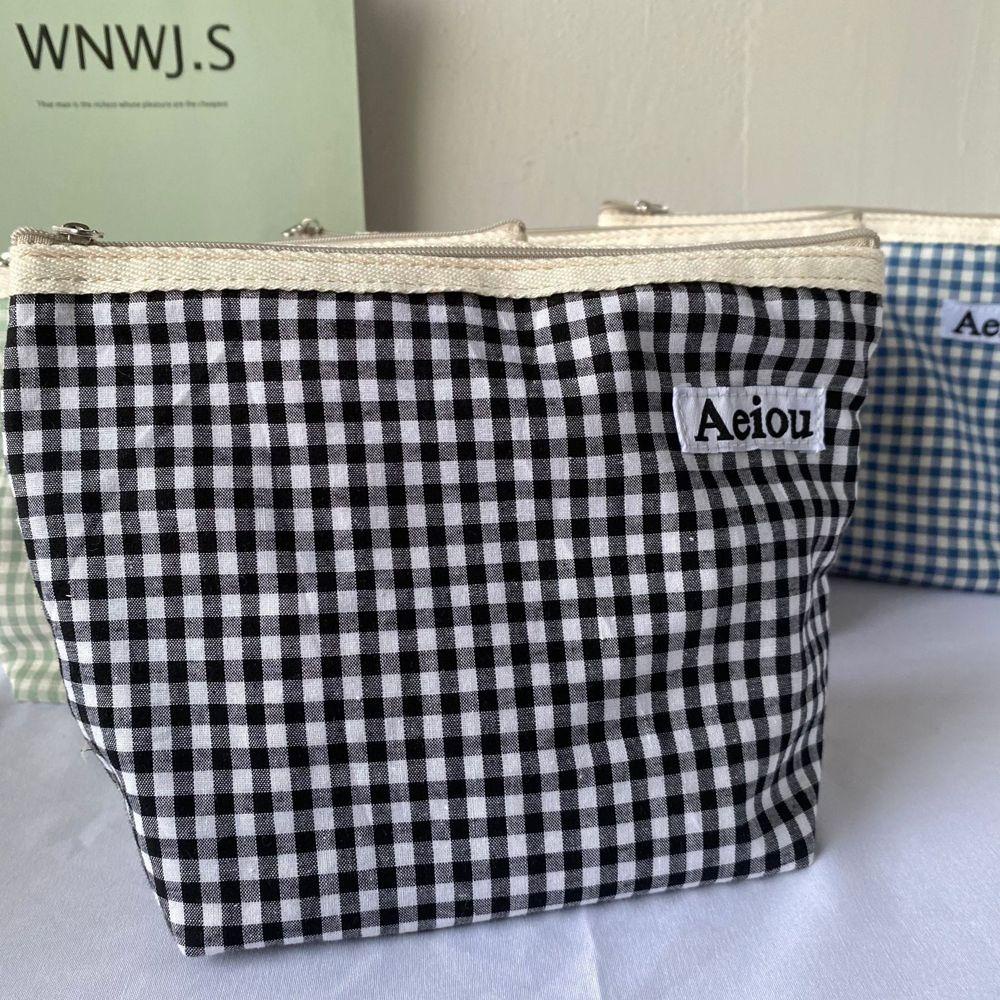 Túi Đựng Mỹ Phẩm Du Lịch Màu Trơn Kẻ Sọc Đơn Giản Thời Trang Cho Nam Và Nữ