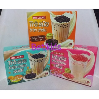 Trà sữa trân châu tươi Hillway- vị truyền thống, dâu và xoài 5ly/ hộp