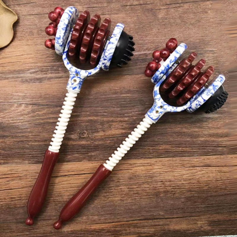 Dụng cụ đấm lưng / chân và lăn massage 2in1 tiện lợi DCMS04 màu ngẫu nhiên