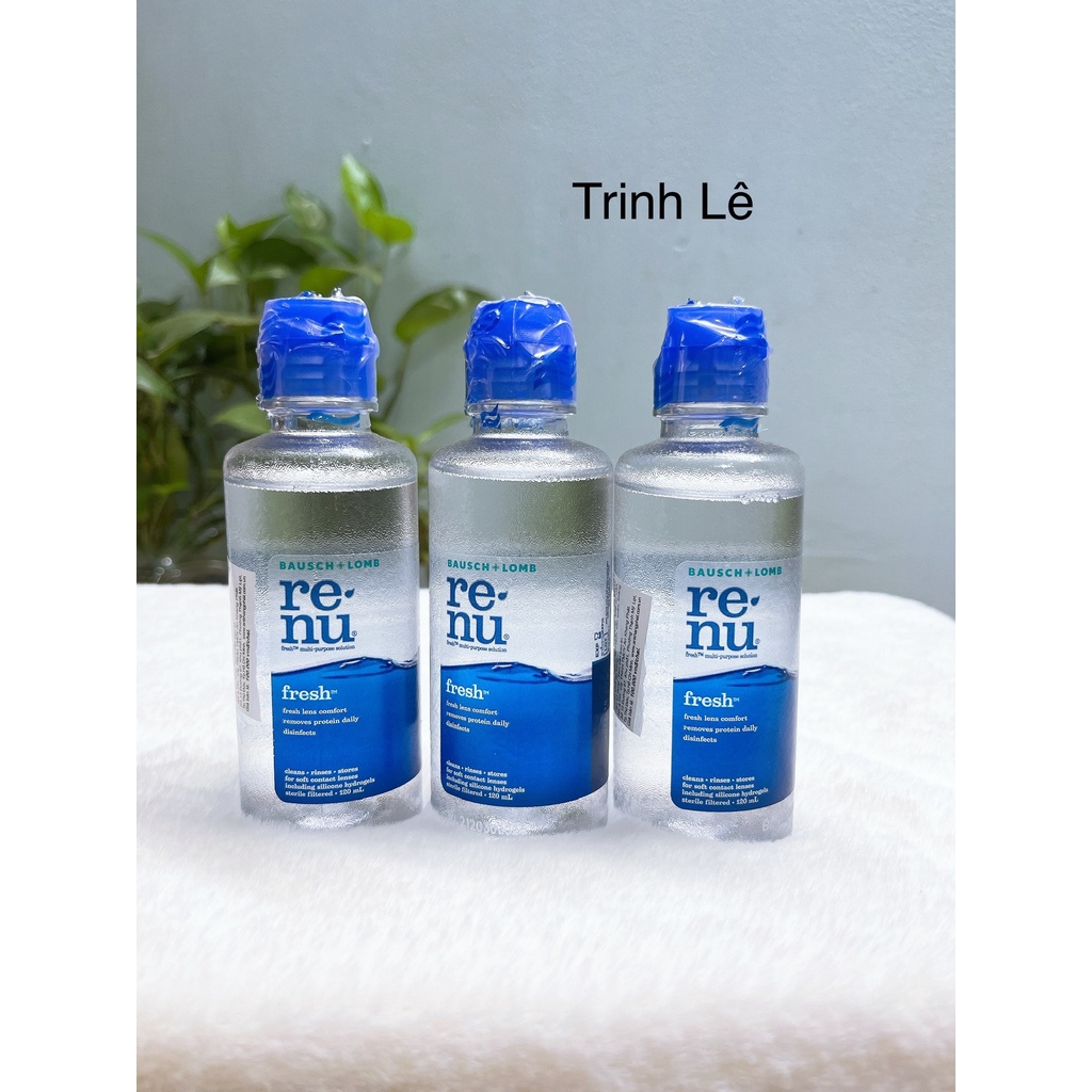 Nước ngâm kính áp tròng Renu 120ml Bausch lomb, nước rửa, nước nhỏ mắt lens USA date 10/2023