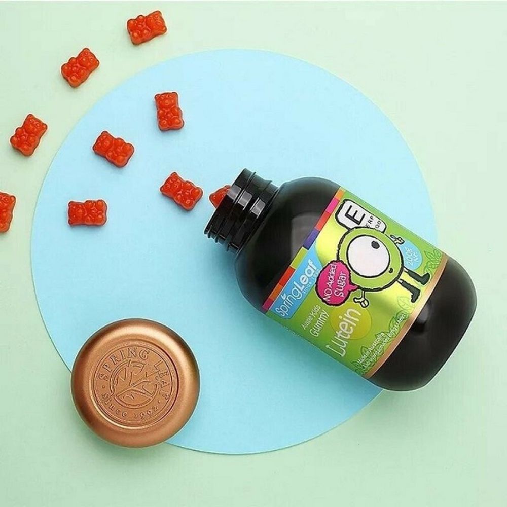 Viên kẹo Nhai Bổ Mắt Cho Bé Spring Leaf Aussie Lutein Kids Gummy của úc cho bé từ 2 tuổi - mẹ bean bon