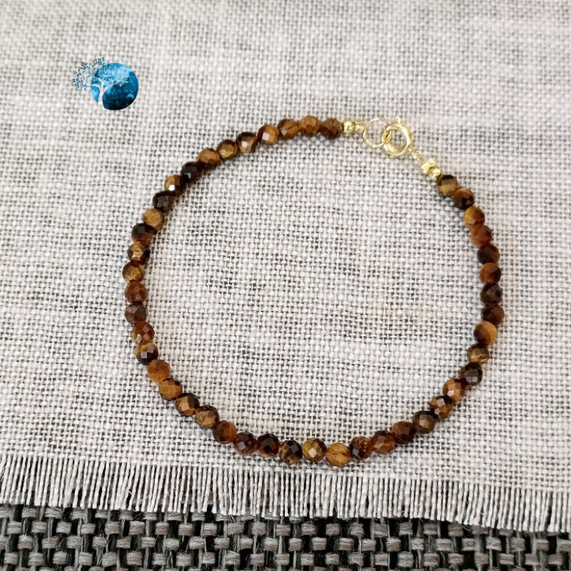 Vòng tay đá m.ắt h.ổ cắt giác 3mm