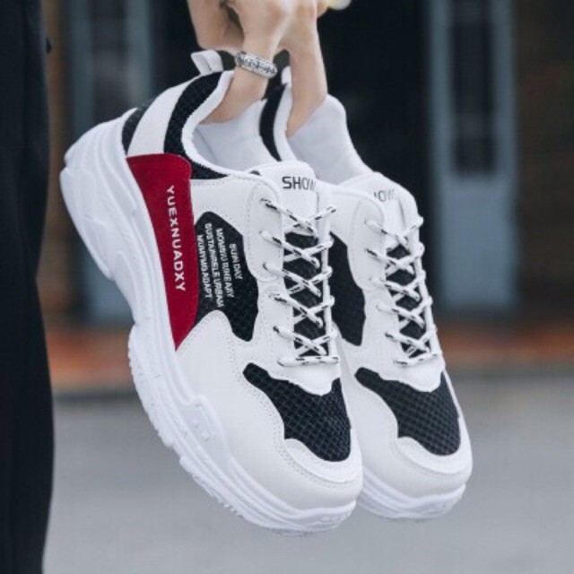 [BÁN CHẠY] Giày thể thao nam tăng chiều cao - trắng sườn đỏ | BigBuy360 - bigbuy360.vn