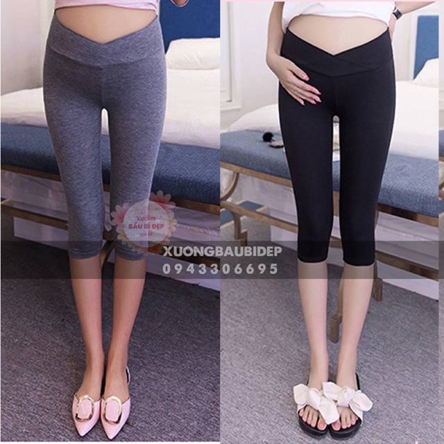 Quần ngố bầu mèo cạp chéo cottong
