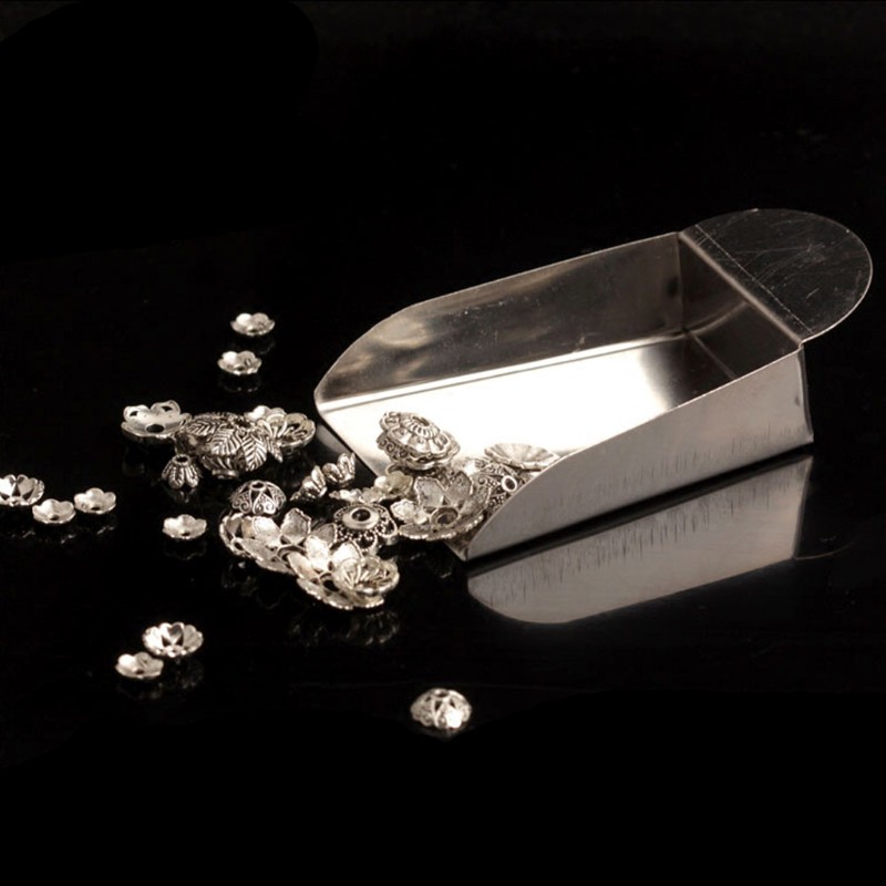 Xẻng múc đá quý ngọc trai nhân tạo / hạt kim cương có tay cầm dùng đổ khuôn gạt tàn thuốc silicon resin