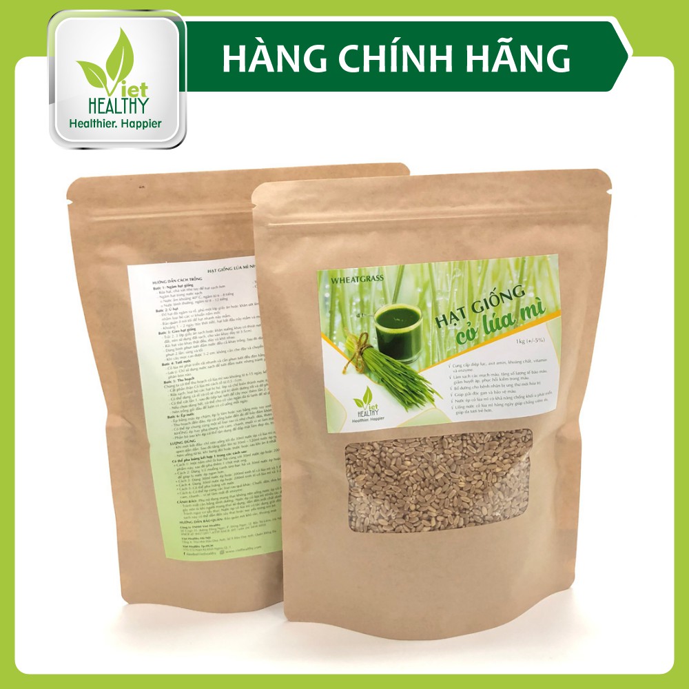 Hạt giống cỏ lúa mì Viethealthy Túi 3KG