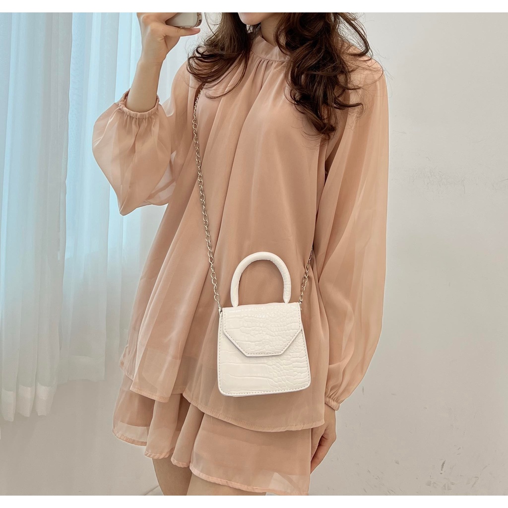 Set voan tơ kèm đai 3 chi tiết Miho house