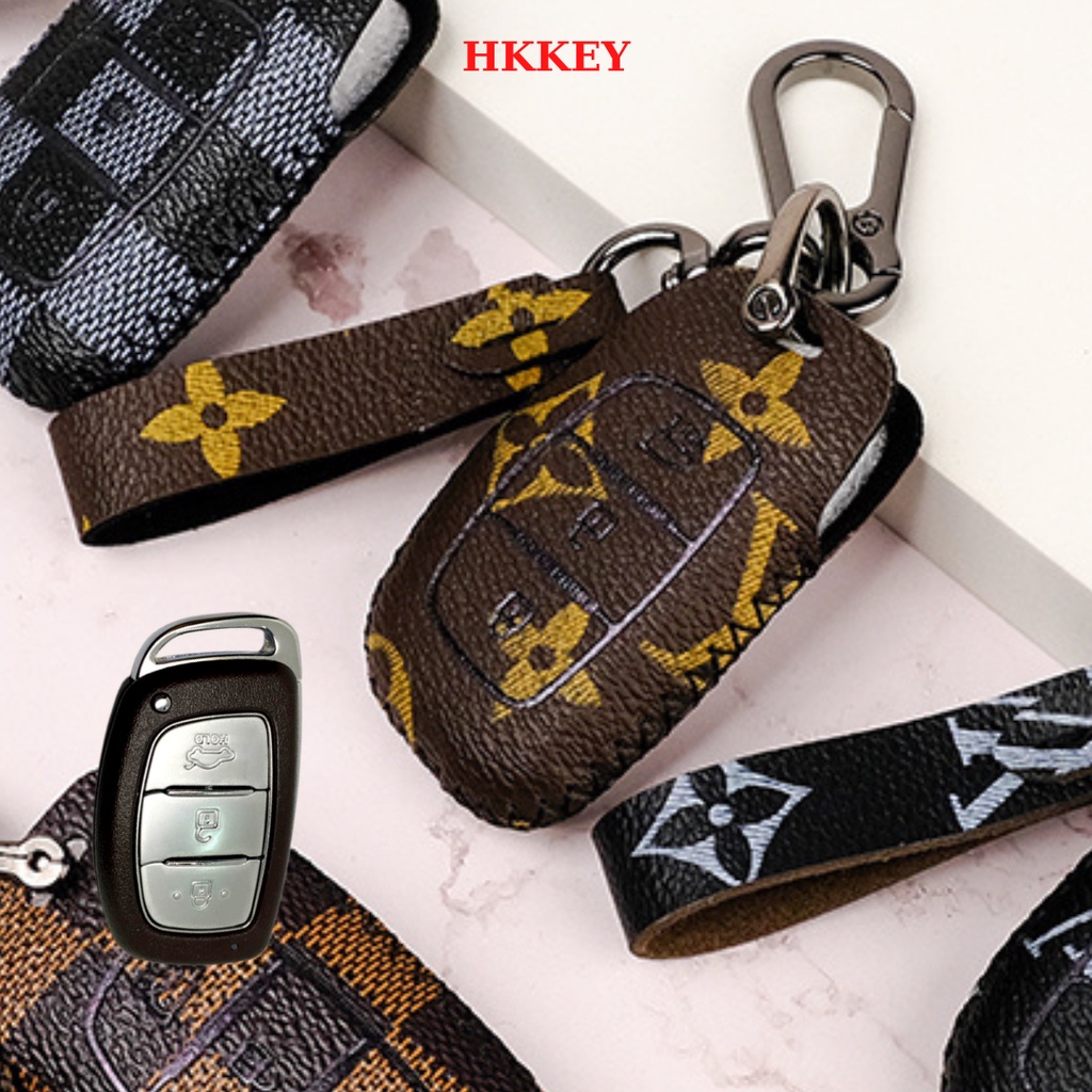 Bao da chìa khóa Smartkey Hyundai  da Canvas L.V  cao cấp