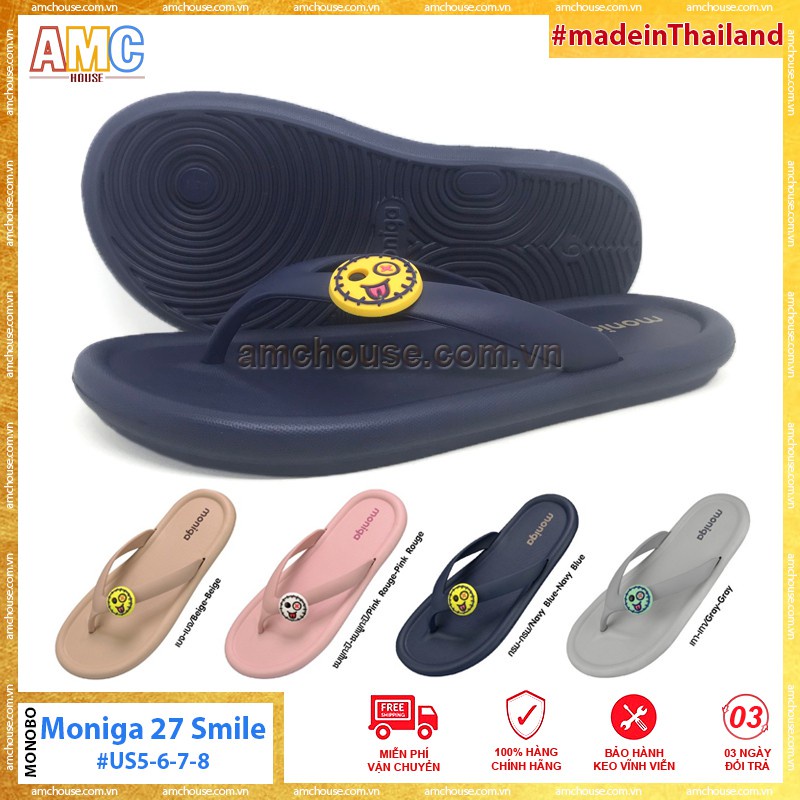 Dép kẹp Nữ Cao Su Moniga Thái Lan Size (5 - 8)