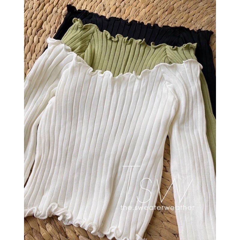 Áo Croptop Trễ Vai Tay Dài Hot (Hàng Đẹp)