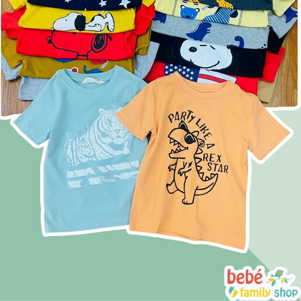 Áo phông bé trai xuất dư thun cotton/ Áo thun bé trai cộc tay 1 tuổi đến 5 tuổi - ATM - Bebefamilyshop