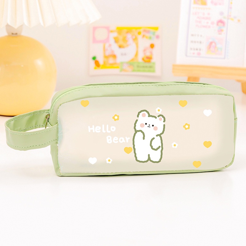 Túi Đựng Bút Trong Suốt Sức Chứa Lớn Họa Tiết Hoạt Hình Dễ Thương Sáng Tạo