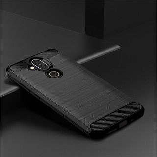 Ốp silicon mềm cho nokia 8.1 vỏ nokia 7.1 6.1 5.1 2.1 kết cấu sợi carbon chống rơi vỏ điện thoại