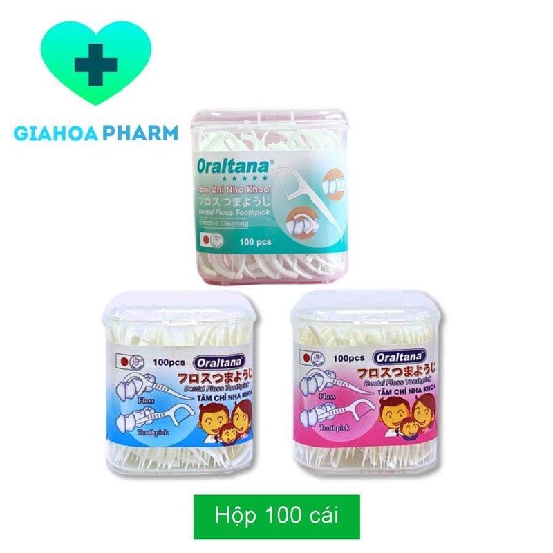 Tăm chỉ nha khoa Oraltana (Tanaphar) - Hộp 100 cái