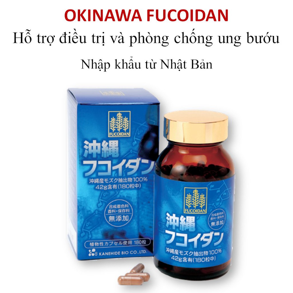 Okinawa Fucoidan Kanehide Bio Hộp Xanh 180 viên chống ung thư