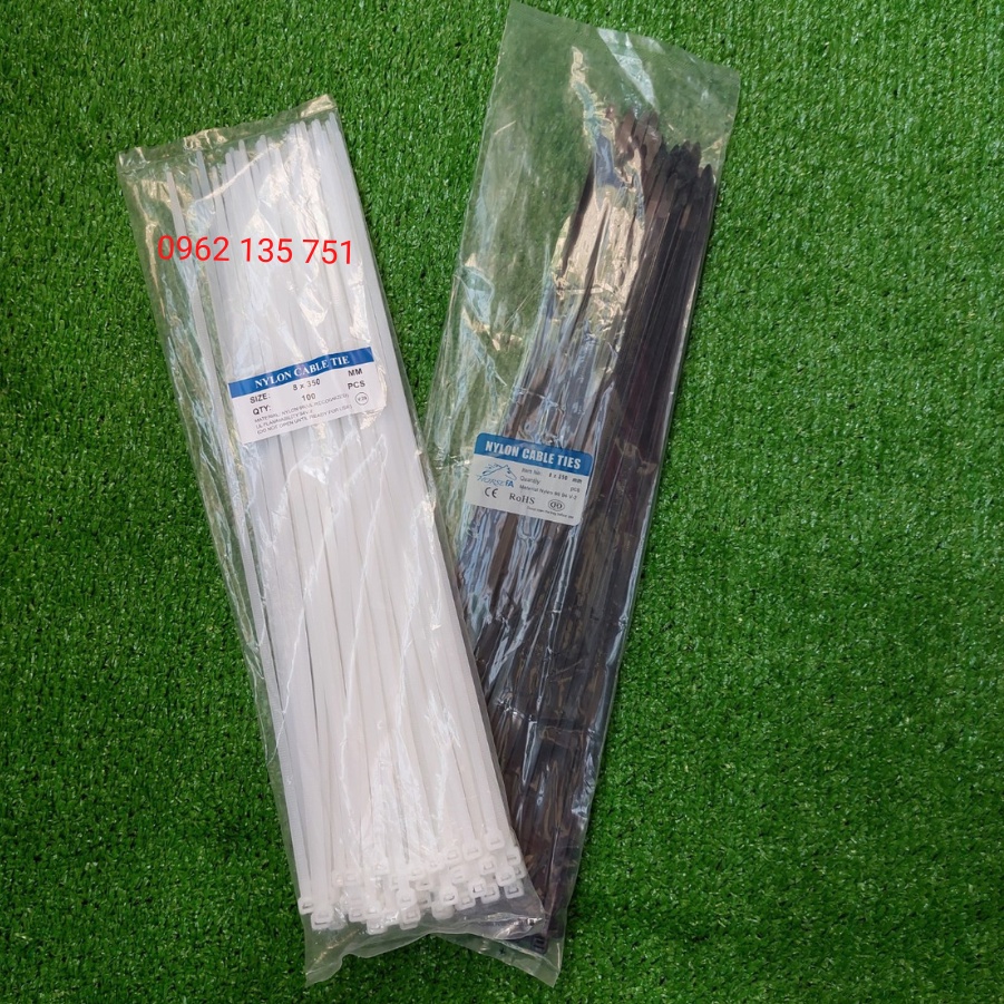 Dây rút nhựa, dây thít nhựa trắng, đen từ 1 tấc đến 3,5 tấc