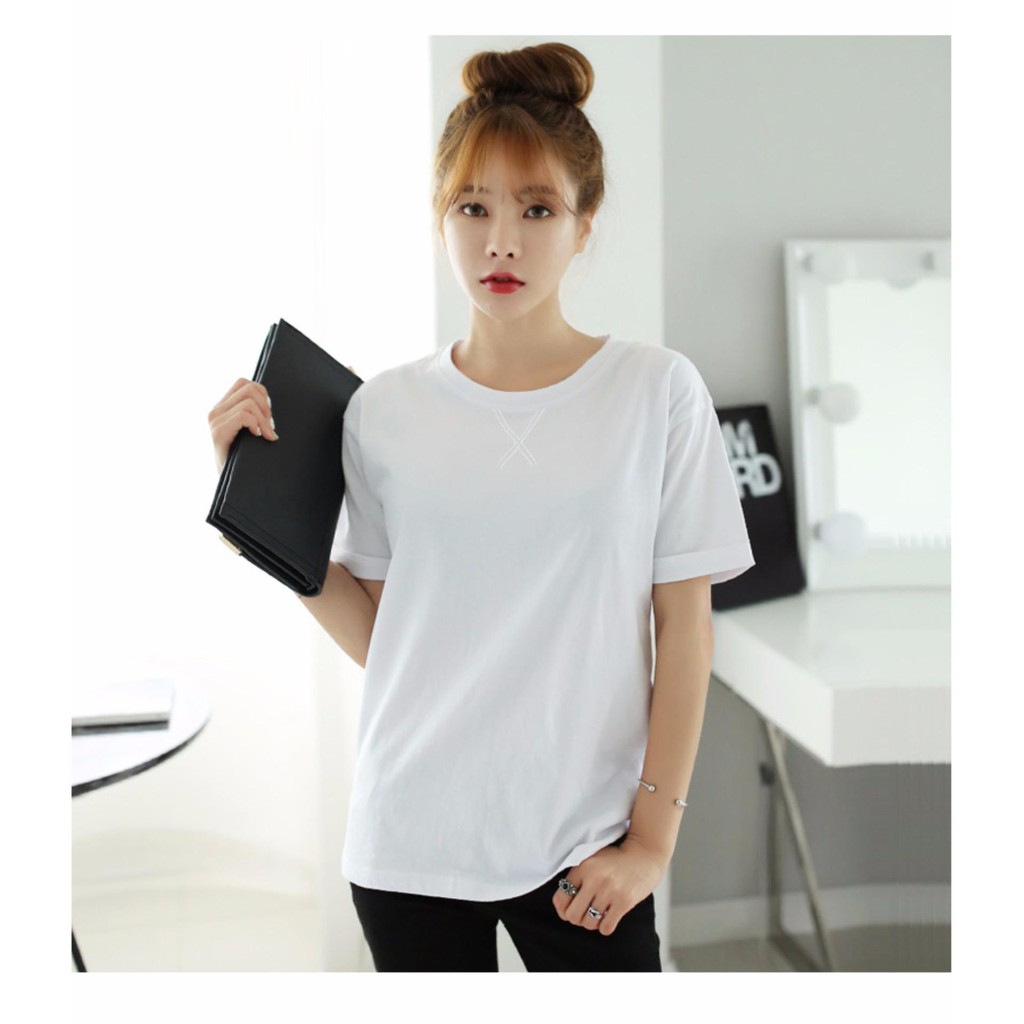 ÁO THUN trơn TRẮNG UNISEX