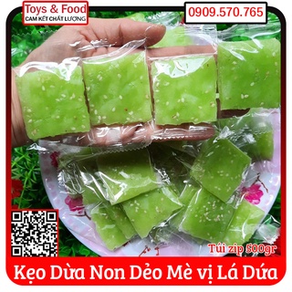 Kẹo Dừa Non Dẻo Mè vị Lá Dứa