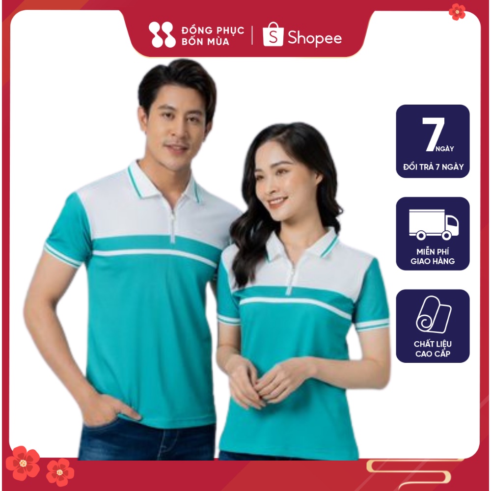Áo Phông Nam / Nữ Polo Tay Ngắn Phong Cách Thời Trang chất liệu cotton cao cấp hàng sẵn kèm video