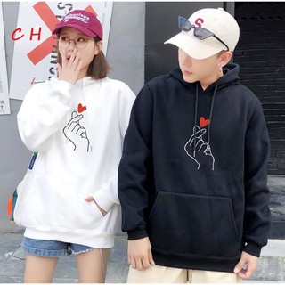 áo đôi Hodie thả tim