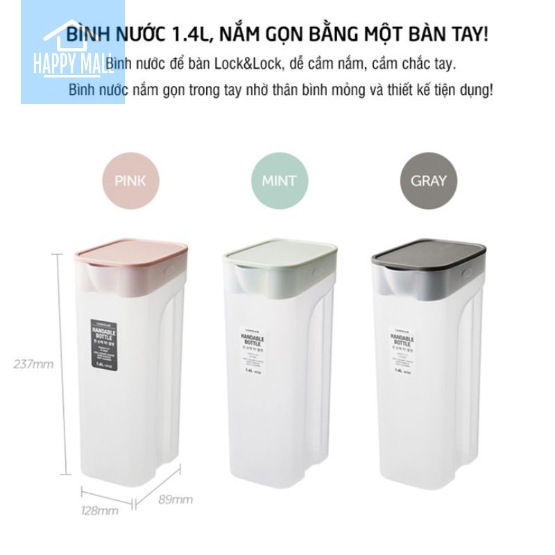 Bình đựng nước LocknLock Handle Bottle dung tích 1.4L HAP817