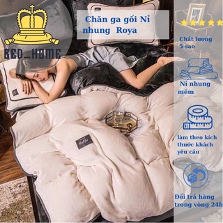 Sét chăn ga gối Nỉ Nhung Royal - chất liệu mềm mịn màu sắc sang chảnh ❤️🥰
