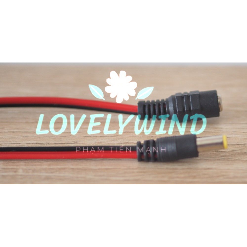 Jack nguồn 5.5x2.1 Jack DC có dây Đực/Cái tùy chọn