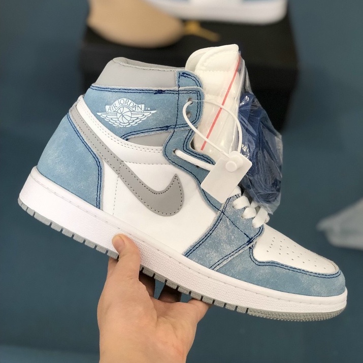 Giày jordan cổ cao hyper royal high quality cực hot, jordan cổ cao xanh xước