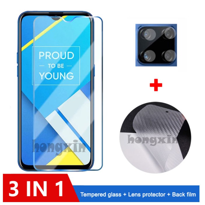 Miếng Dán Cường Lực 3 Trong 1 Cho Điện Thoại Oppo Realme C15 Qualcomm C21 C20 Realme 7 (5G) V11 (5G) V15 (5G) Realme GT Neo Flash Hd