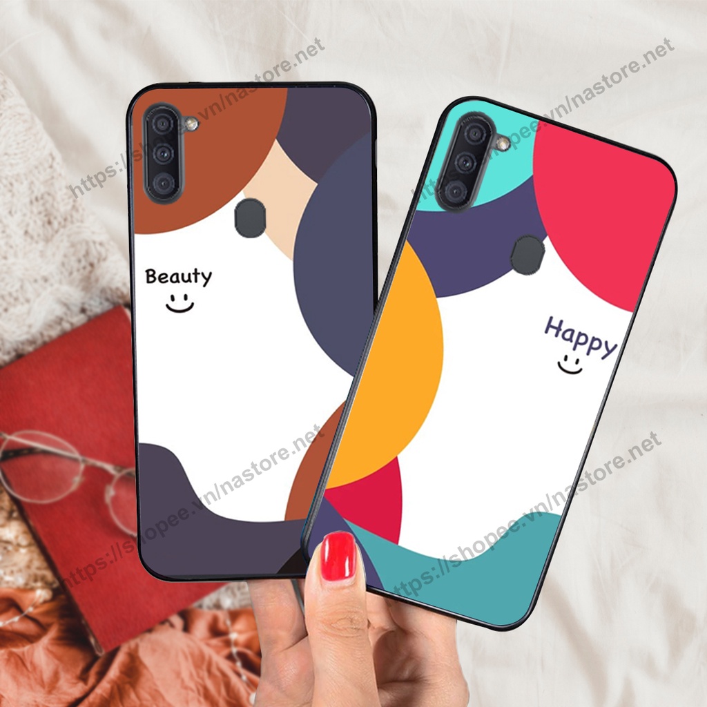 Ốp lưng Samsung A11 / M11 mặt cười, họa tiết caro đơn giản đẹp cute