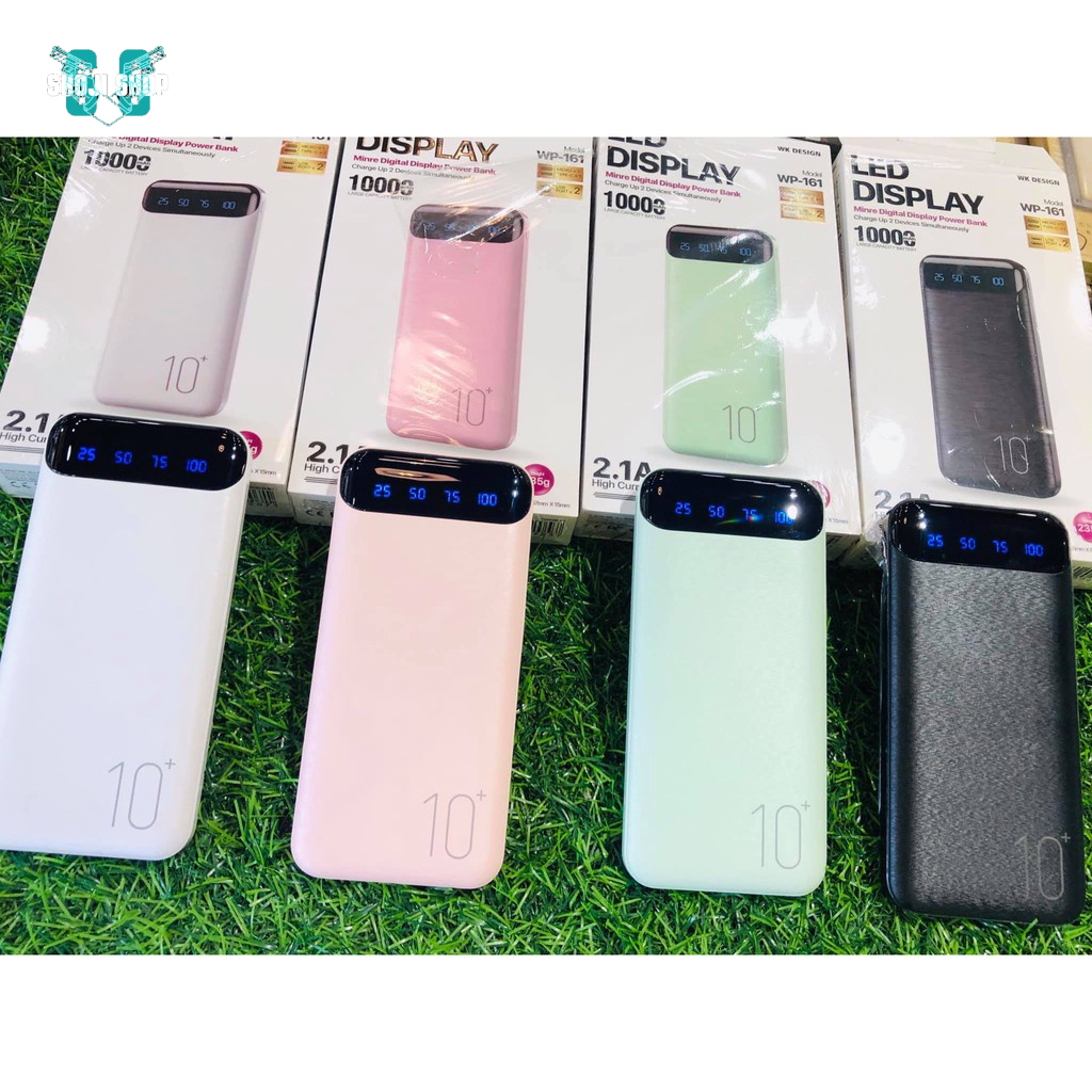 Sạc dự phòng tích hợp màn hình Led Dung Lượng 10000MAH WK-161 + 12 Tháng BH